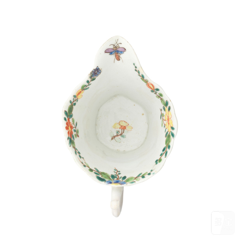 A Worcester 'Wigornia' creamboat, circa 1752-53 - 图2